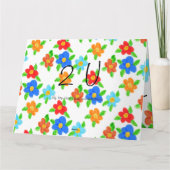 赤オレンジと青 カード (裏面)