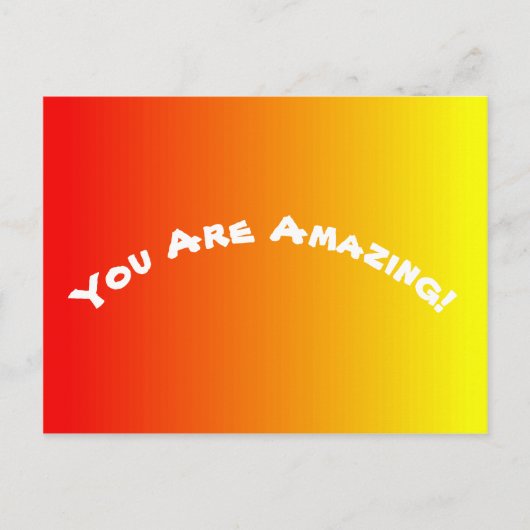 赤オレンジと黄グラデーション色 ポストカード (正面)