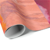 赤オレンジの波壁紙 ラッピングペーパー (ロールコーナー)