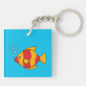 赤オレンジの熱帯魚 キーホルダー (裏面)
