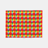 赤オレンジイエローグリーンブルー フリースブランケット (正面(横))