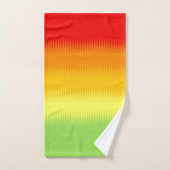 赤オレンジイエローグリーン バスタオルセット (ハンドタオル)