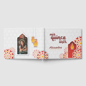 赤オレンジイエローフラワーアラビアンナイトキンセアニラ ゲストブック (全面)