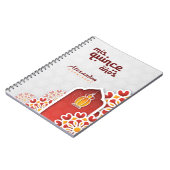 赤オレンジイエローフラワーアラビアンナイトキンセアニラ ノートブック (左側)