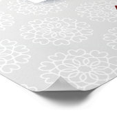 赤オレンジイエローフラワーアラビアンナイトキンセアニラ ポスター (角)