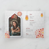 赤オレンジイエローフラワーアラビアンナイトキンセアニラ 招待状 (内部)