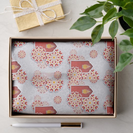 赤オレンジイエローフラワーアラビアンナイトキンセアニラ 薄葉紙 (ギフト)