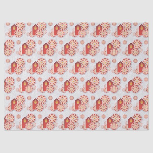 赤オレンジイエローフラワーアラビアンナイトキンセアニラ 薄葉紙 (正面)