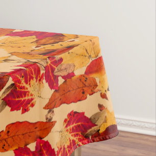赤オレンジイエローブラウンの紅葉 テーブルクロス