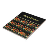 赤オレンジイエローポピー花ポピーフローラアート タイル (側面)