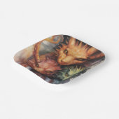 赤オレンジグリーンドラゴン ペーパープレート (傾斜あり)