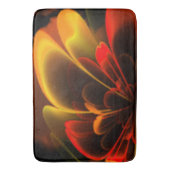 赤オレンジスタイルフラワーハーフコロラ バスマット (正面縦)