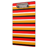 赤オレンジストライプ色のパターンデザイン クリップボード (左)