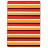 赤オレンジストライプ色のパターンデザイン クリップボード (裏面)