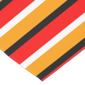 赤オレンジストライプ色のパターンデザイン ショートテーブルランナー (コーナー)