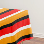 赤オレンジストライプ色のパターンデザイン テーブルクロス (インサイチュ)