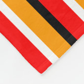 赤オレンジストライプ色のパターンデザイン フリースブランケット (角)