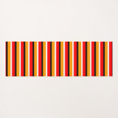 赤オレンジストライプ色のパターンデザイン ヨガマット (裏面(横))