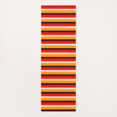 赤オレンジストライプ色のパターンデザイン ヨガマット (裏面)