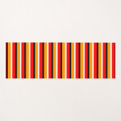 赤オレンジストライプ色のパターンデザイン ヨガマット (正面(横))