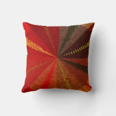 赤オレンジスパイラルボルテックスアウトドアピロー クッション (裏面)