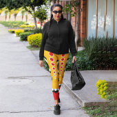 赤オレンジティキ レギンス