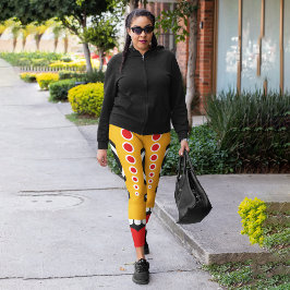 赤オレンジティキ レギンス