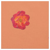 赤オレンジバラ布 ファブリック (クローズアップ)