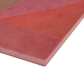 赤オレンジピンク水彩三角形ジオメトリアート カッティングボード (角)