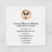 *~*赤オレンジフレームブラックフェニックスリングや輪 スクエア名刺 (裏面)