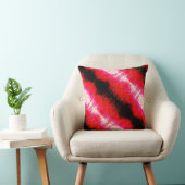 赤オレンジブラックベージュ斜めアートデザイン クッション (椅子)