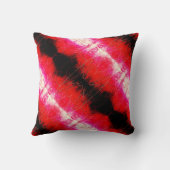 赤オレンジブラックベージュ斜めアートデザイン クッション (裏面)