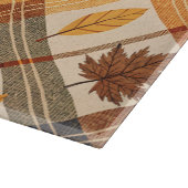 赤オレンジ緑の秋紅葉 カッティングボード (角)