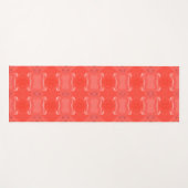 赤オレンジ色のシームレスパターン暖色 ヨガマット (正面(横))