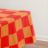 赤オレンジ色のチェック市松模様にパターン テーブルクロス (インサイチュ)