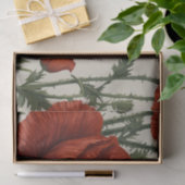 赤オレンジ色のポピー花 薄葉紙 (ギフト)