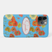 赤オレンジ色のポピー ポピーの花 ブルーの女の子の名前 Case-Mate iPhoneケース (裏面(横))