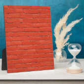 赤オレンジ色の壁 フォトプラーク (側面)