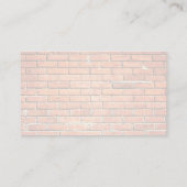 赤オレンジ色の小さなレンガの壁のアーバンビジネスカード 名刺 (裏面)