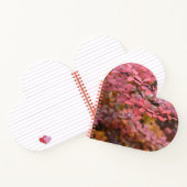 赤オレンジ色の秋葉紅葉自然写真 ノートブック (内部)