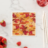 赤オレンジ色の黄色い茶色の紅葉 スタンダードカクテルナプキン (インサイチュ)