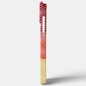 赤オレンジ色の黄色の部族ダイヤモンドアフリカパターン Case-Mate iPhoneケース (裏面 / 左)