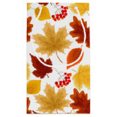 赤オレンジ色金ゴールド紅葉 スモールペーパーバッグ (裏面)