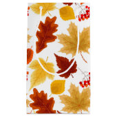 赤オレンジ色金ゴールド紅葉 スモールペーパーバッグ (正面)