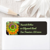 赤オレンジ色《植物》百日草水色素晴らしフローラ ラベル (インサイチュ)