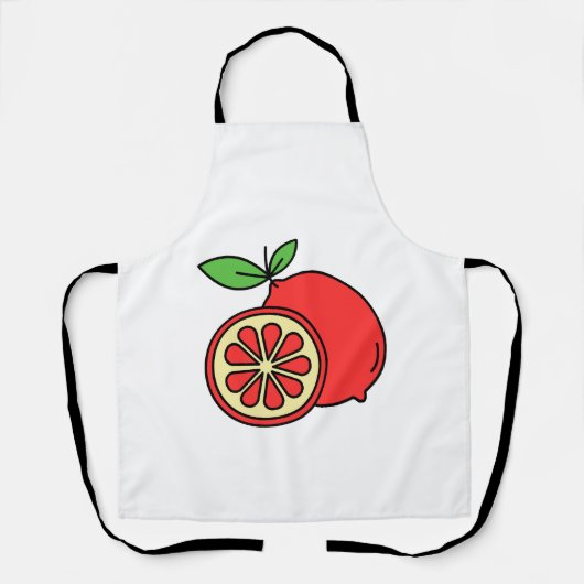 赤オレンジ エプロン (正面)