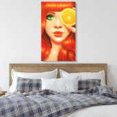 赤オレンジ キャンバスプリント (インサイチュ (寝室))