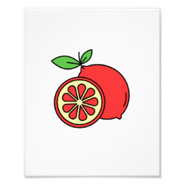 赤オレンジ フォトプリント