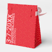 赤オレン日本のジ波結婚の フェイバーボックス (裏面サイド)