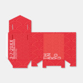 赤オレン日本のジ波結婚の フェイバーボックス (折り畳みなし)